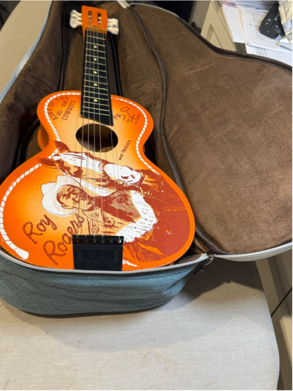 VTG Music First Roy Rogers & Trigger Limited Edition Toy Guitar New Blue Case